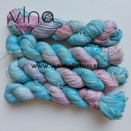 Ručne farbená vlna S ľanom 100g 400m