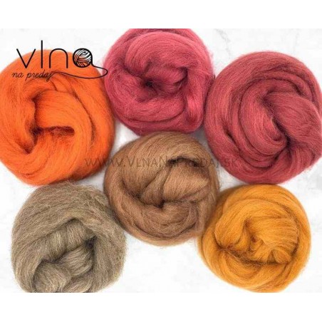 Mix  shetlandskej vlny na plstenie/pradenie 6x25g