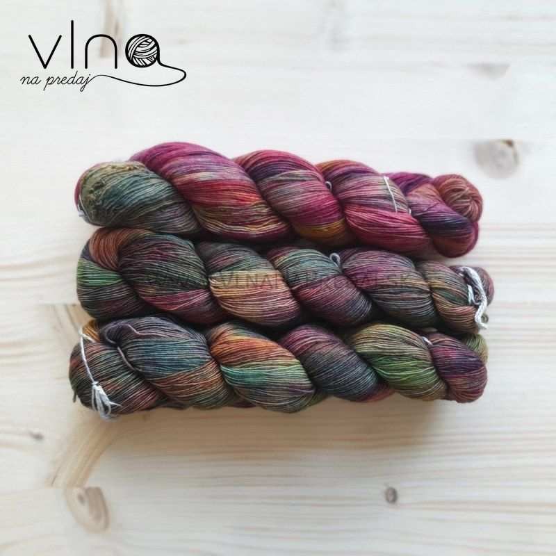 Lace - ručne farbené tenké merino 50g 430m
