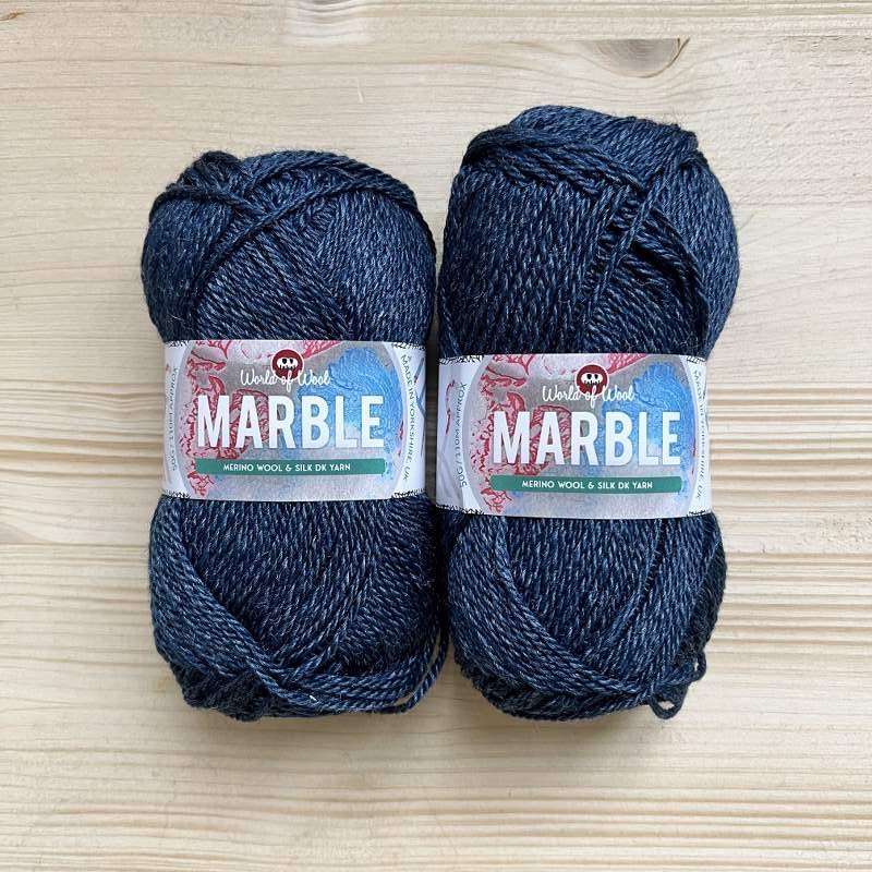 Marble Merino and Silk Blend Yarn 50g 110m