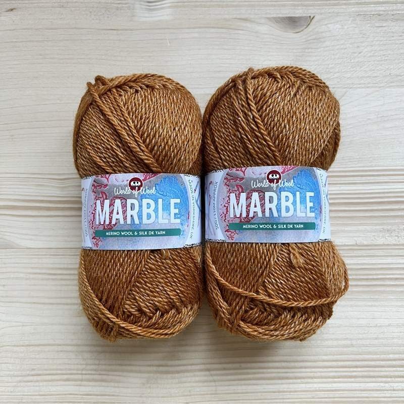 Marble Merino and Silk Blend Yarn 50g 110m