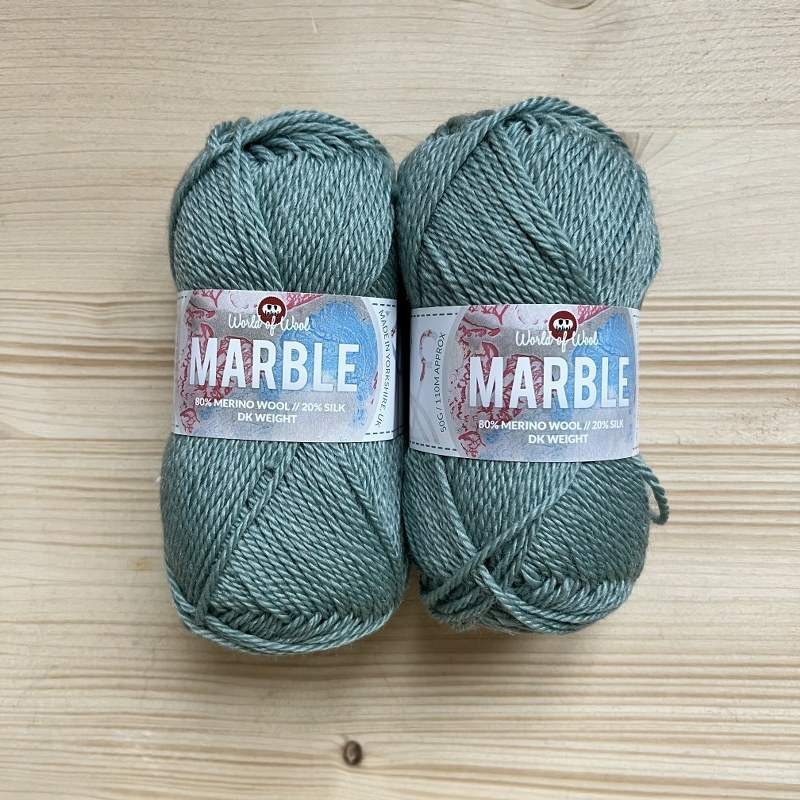 Marble Merino and Silk Blend Yarn 50g 110m