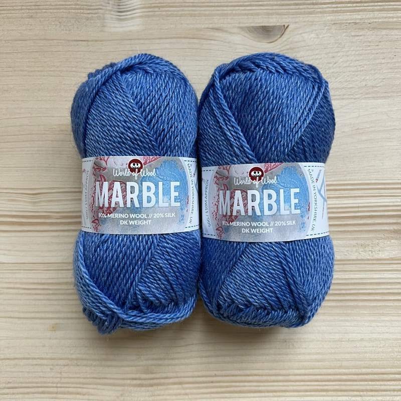 Marble Merino and Silk Blend Yarn 50g 110m