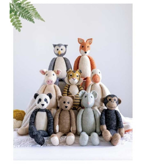 Knitted animal toys