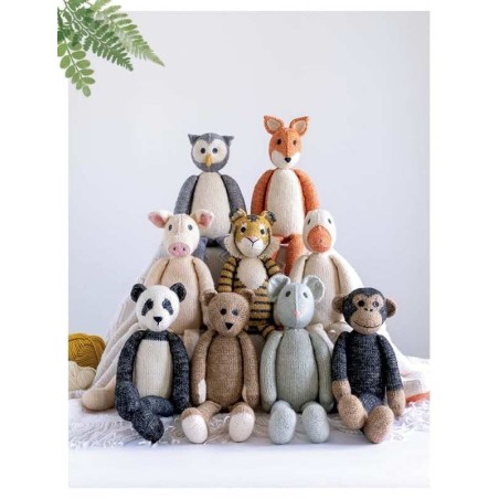 Knitted animal toys
