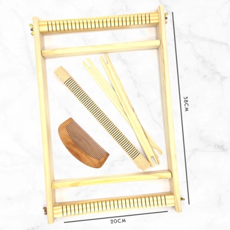 Weaving Loom Frame with Accessories 20 × 38cm