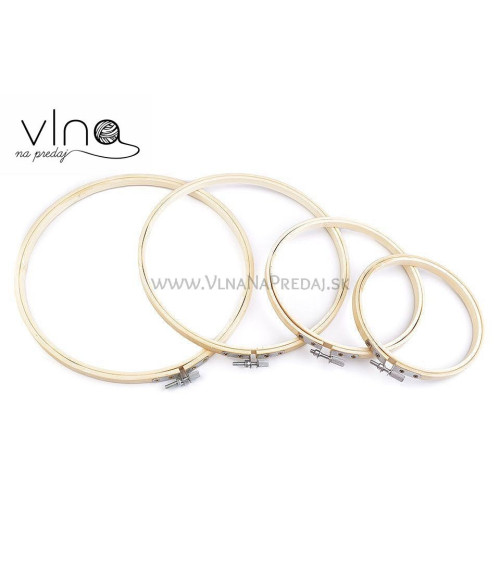Set of 4 Wooden Embroidery Hoops