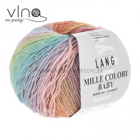 Tenká merino priadza  Mille colori baby 50g 190m