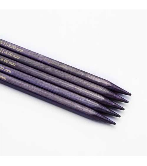 J'adore Wooden Square Double-Pointed Needles 15cm (2–4mm)