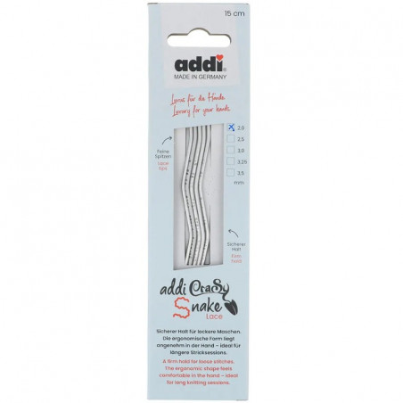 Addi CraSySnake Double-Pointed Needles 2–3.5mm