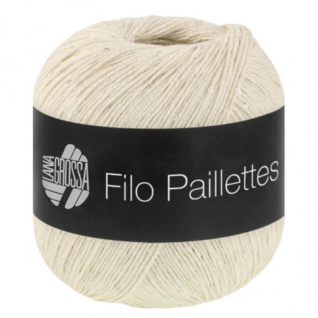 Filo Paillettes Cotton Yarn with Small Sequins 50g 155m