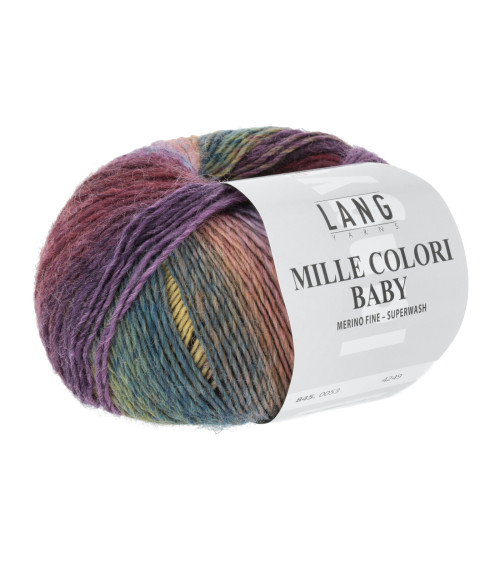 Tenká merino priadza  Mille colori baby 50g 190m