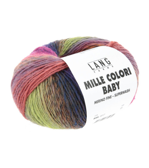 Tenká merino priadza  Mille colori baby 50g 190m