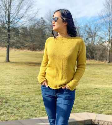 kašmírový žltý sveter